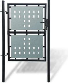 vidaXL Πόρτα με Φράχτη Μαύρη Μονή Πόρτα 100 x 200 εκ.