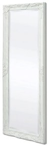vidaXL Καθρέφτης Τοίχου με Μπαρόκ Στιλ Λευκός 140 x 50 εκ.