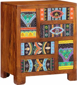 vidaXL Sideboard Πολύχρωμο 50x35x60 μασίφ ξύλο ακακίας