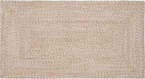 vidaXL Χαλιά χώρου Φυσικό και Λευκό 60 x 110 cm Γιούτα