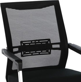 Καρέκλα γραφείου επισκέπτη Chromatic pakoworld μέταλλο-mesh μαύρο