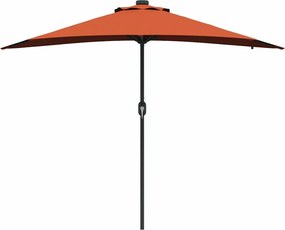 vidaXL Ομπρέλα Κήπου Τερακότα 294 x 150 x 223 εκ