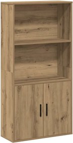 vidaXL Βιβλιοθήκη Αρτισιανή Δρυς 60x24x120 εκ. Επεξ. Ξύλο