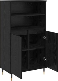 vidaXL Highboard Μαύρο 60 x 36 x 110 εκ. Επεξεργασμένο ξύλο