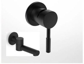 La Torre New Tech Black Matt 12151N-400 Μίκτης Εντοιχισμού 3 Εξόδων με Εκτροπέα+Περιστρεφόμενο Στόμιο