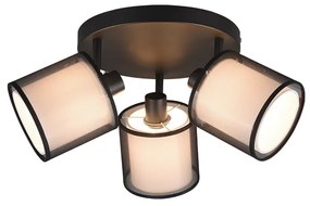 Σποτ Τρίφωτο Ροζέτα 49xH22cm 3xE14 Μαύρο Trio Lighting Burton 811430332