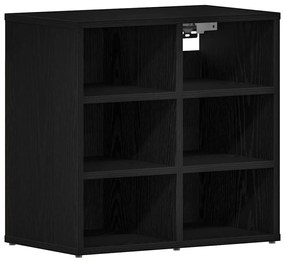 vidaXL Ντουλάπα Παπουτσιών με ράφι 2 pcs Μαύρη δρυς 52 x 30 x 50.5 εκ.