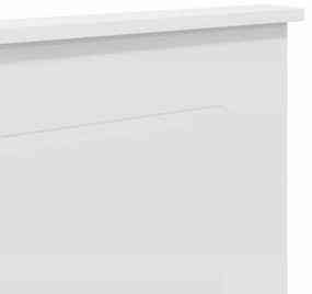 vidaXL Κεφαλάρι Λευκό 120 cm Επεξεργασμένο ξύλο