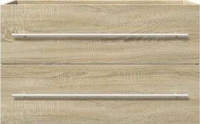 vidaXL Ντουλάπι Νιπτήρα Όψη Παλαιού Ξύλου 80x38,5x48 εκ. Επεξ. Ξύλο