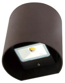 Adeleq Led Φωτιστικό Επίτοιχο Αλουμινίου Κύλινδρος Διπλής Κατεύθυνσης 2x3W 3000K Σκουριά 3-691781