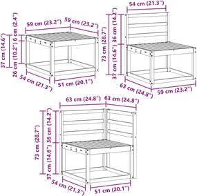 vidaXL Σειρά Καναπέ Εξωτερικού 6 pcs Φυσικό