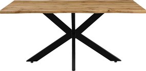 Tραπέζι Gilman pakoworld MDF sonoma-μαύρο 150x90x75εκ