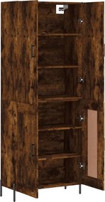 vidaXL Ντουλάπι Καπνιστή Δρυς 69,5x34x180 εκ. από Επεξεργασμένο Ξύλο