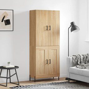 vidaXL Ντουλάπι Sonoma δρυς 69,5 x 34 x 180 εκ. από Επεξεργασμένο Ξύλο