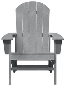 vidaXL Καρέκλα Adirondack  Ανοιχτό γκρι 74x82x91 cm HDPE