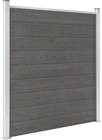 vidaXL Πάνελ Περίφραξης Γκρι 180 x 186 εκ. από WPC