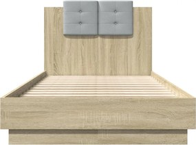 vidaXL Πλαίσιο Κρεβατιού με Κεφαλάρι Sonoma Δρυς 75x190 εκ. Επεξ. Ξύλο