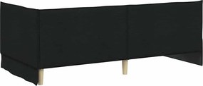 vidaXL Κρεβάτι Γωνίας Μαύρο 90 x 190 cm ύφασμα