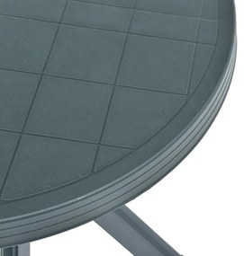 vidaXL Τραπέζι Bistro Πράσινο Ø70 εκ. Πλαστικό