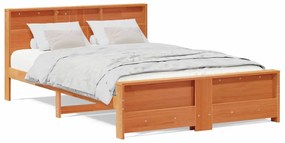 vidaXL Σκελετός Κρεβατιού Καφέ κεριού 150 x 200 cm Μασίφ ξύλο πεύκου