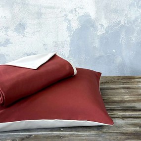 Παπλωματοθήκη Μονή (Σετ 160x240) 2 Όψεων Nima Bed Linen Abalone AW2022 Μπορντώ,Μπεζ