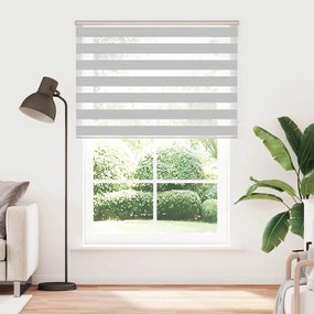 vidaXL Ζέβρα τυφλή Ανοιχτό Γκρι Πλάτος υφάσματος 130,9 εκ. Πολυεστέρας