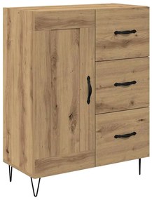 vidaXL Highboard 2 pcs Artisan Oak Μηχανική ξυλεία και γυαλί