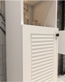 Stewehome Ντουλάπι Μπάνιου Στήλη Ξύλο λευκό MDF με Ράφια 172x33x30 cm