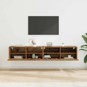vidaXL Βάσεις τηλεόρασης 2 pcs Παλιό Ξύλο Επεξεργασμένο Ξύλο