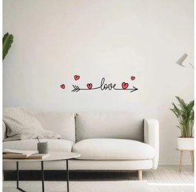 Αυτοκόλλητα Τοίχου Βινυλίου S Love 62054 Ango-62054-Μαύρο-Κόκκινο 62054