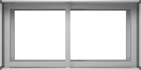 vidaXL Γλάστρα Κήπου Ασημί 80 x 40 x 60 cm Γαλβανισμένος Χάλυβας