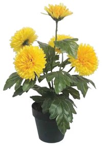 MarHome ΦΥΤΟ ΧΡΥΣΑΝΘΕΜΟ X5 ΚΙΤΡΙΝΟ ΣΕ ΚΑΣΠΩ - Y40cm 4/24ΚIB  04-24186-1