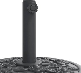 vidaXL Βάση Ομπρέλας Ασημί για Ιστό Ø38/48 χιλ. 12 κ. Γρανίτη