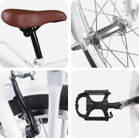 vidaXL Παιδικό Ποδήλατο 22 ίντσες για 7-12 ετών Λευκό