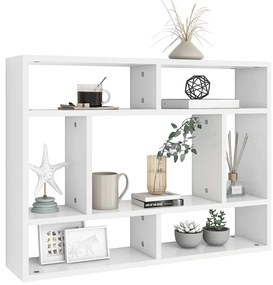 vidaXL Ραφιέρα Τοίχου Λευκή 75 x 16 x 55 εκ. από Επεξεργασμένο Ξύλο