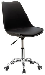 Καρέκλα γραφείου εργασίας Gaston II PP-PU μαύρο 48x57x90 εκ.