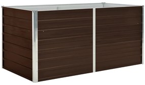 vidaXL Ζαρντινιέρα Ψηλή Καφέ 160 x 80 x 77 εκ. από Γαλβανισμένο Χάλυβα
