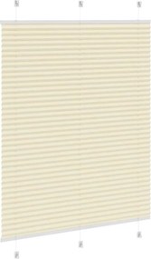 vidaXL Πλισέ περσίδα Κρέμα 105x100 cm Πλάτος υφάσματος 104,4 cm
