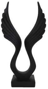 Διακοσμητικό Αντικείμενο Επιτραπέζιο Black Feathers 022311 15,5x6,5xH30cm Black Polyresin