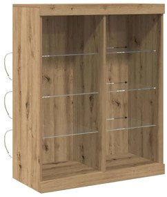 vidaXL Πλαϊνό γραφείο artisan δρυς 41 x 37 x 100 εκ Επεξεργασμένο ξύλο