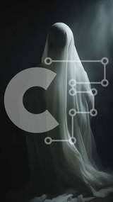 Intra Συλλεκτικό Ξύλινο Παζλ Plywood  4mm - Ghostly Figure σε λευκό Σε Ξύλινο Κουτί - Διαστάσεις Puzzle: 10x10 cm – 25 κομμάτια