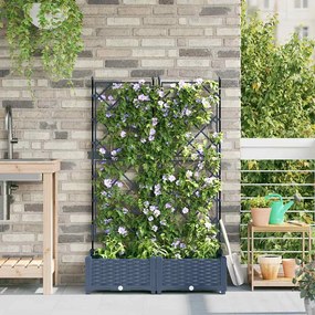 vidaXL Κηποτινάκι με Τρέλα Γκρι 80 x 40 x 125.5 εκ. PP
