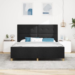 vidaXL Κρεβάτι Μαύρο 180x200 εκ Υφάσμα