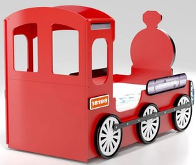 Κρεβάτι παιδικό Lokomotive-Kokkino