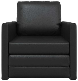 vidaXL Κρεβάτι καναπές 60cm Μαύρο Δερματίνη
