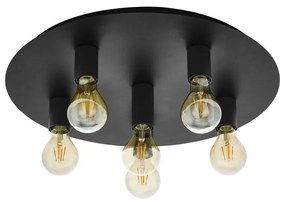 Φωτιστικό Οροφής Πλαφονιέρα Passano 1 98157 Black Eglo Metal