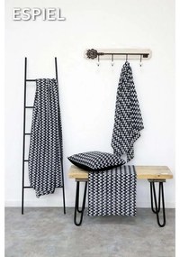 Τραπεζομάντηλο HEM112 White-Black Espiel 120X120 Wool-Polyester