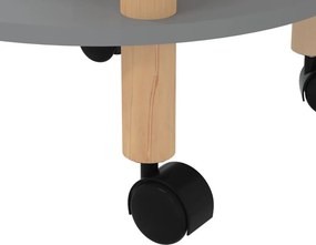 vidaXL Τρόλεϊ 3 Επιπέδων Γκρι 38 x 38 x 82 εκ. Επεξ. Ξύλο/Μασίφ Πεύκο