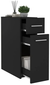 vidaXL Συρταριέρα Γενικής Χρήσης Μαύρη 20 x 45,5 x 60 εκ. Επεξ. Ξύλο