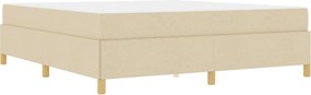 vidaXL Σκελετός Κρεβατιού με στρώμα Κρεμ 180 x 200 cm ύφασμα